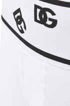 Fine-Rib Cotton Boxers with DG Logo